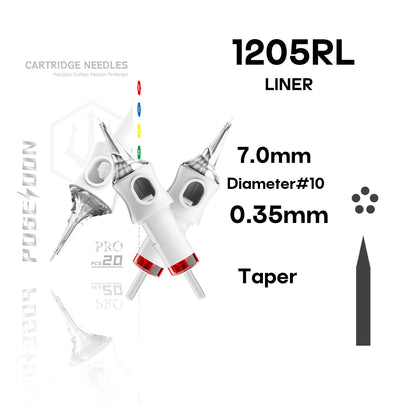 20Pcs POSEIDON V6 PRO MAX Tattoo Needles Disposable Safty Permanent Makeup Tattoo Cartridge Needles For Tattoo Machine