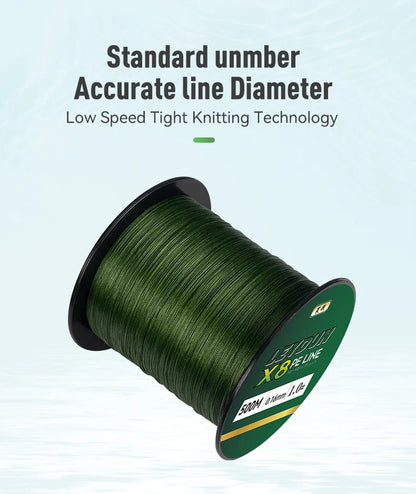 LEYDUN 500m Micro New Fishing Lines 8 Strands Braided PE Japan Smooth Multifilament Line Sea Fishing Carp Fly Wire Line Tool