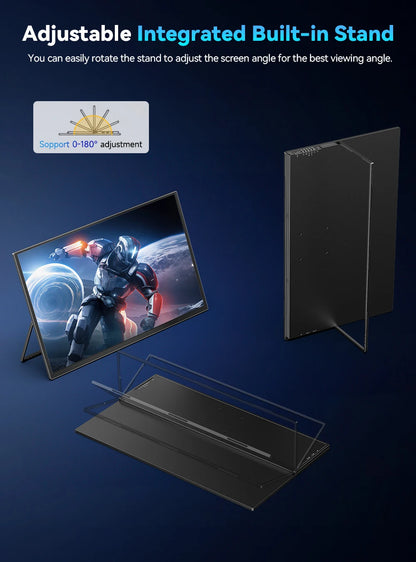 UPERFECT 24,5" Portabel Gaming Monitor – 240Hz 1ms IPS 460 nits HDR10 FreeSync USB-C Mini-HDMI VESA Laptop PS5 Switch