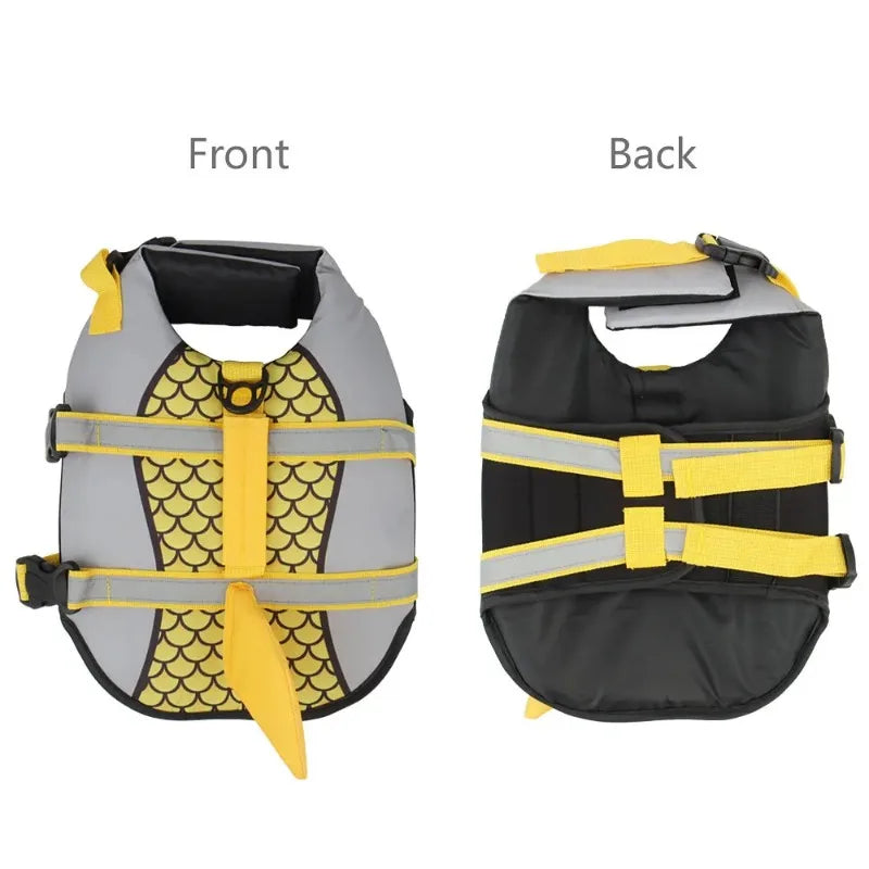 Shark Dog Life Jacket Enhanced Buoyancy Small Dogs Swimming Clothes Safety Vest with Handle for Medium Large Dog Surfing Costume