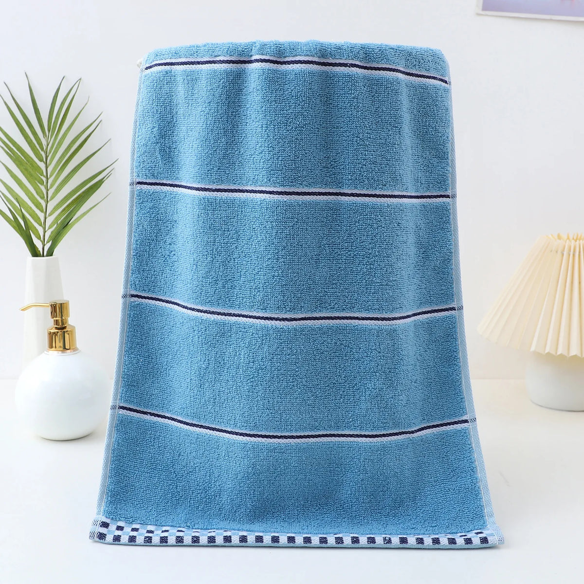 Thickened Cotton Towel with Strong Water Absorption Universal Towel for Adults and Children Solid ColorSkin Friendly Towel