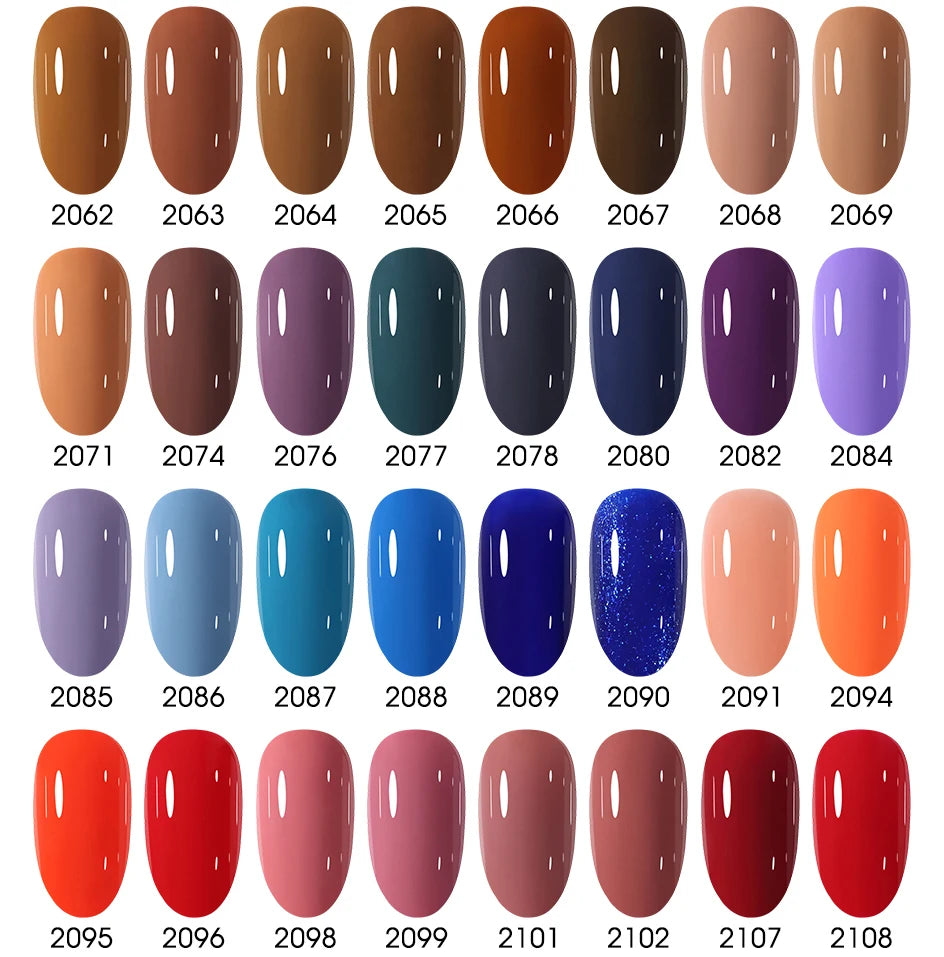 Clou Beaute 12pcs TPO & HEMA FREE Nail Gel Polish Set Red Pink Nude Green Yellow Purple UV Gel Nail Semi Permanent Nail Varnish