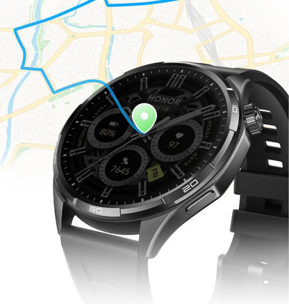 Honor Watch 6 New Smartwatch 1.46' AMOLED Battery Lasts up to 35 Days More than 120 Fitness and Health Modes 5ATM Waterproof, IP69 Protection, Bluetooth 5.4