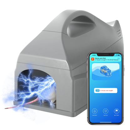 Tuya WiFi Smart Elektrisk Råttfälla 6000V Högspänning Gnagare Mördar Återanvändbar Anti-Rymnings Musfälla Fungerar Med Smartlife APP