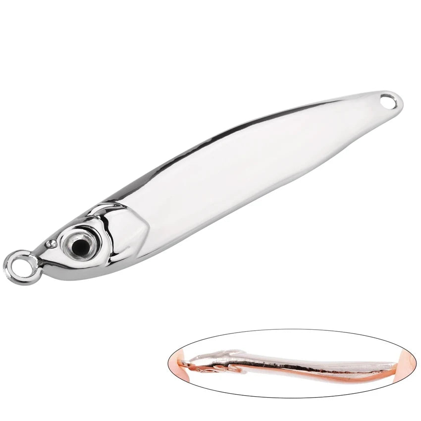 Fishing Lure 10G 15G 20G 40G 60G Spoon Metal Lures Spinnerbait Minnow Sinking Sea Spinner Bait Jig Winter Bass Baits Pesca Hot