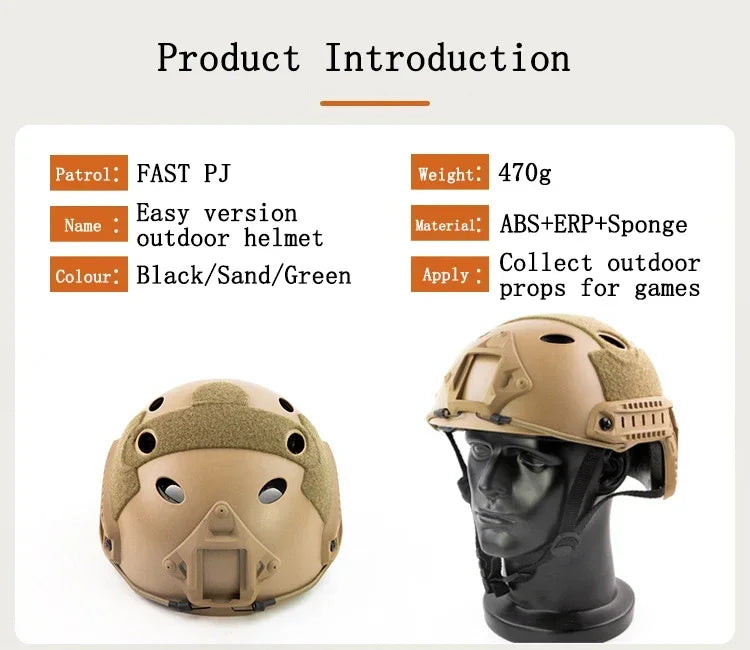 FAST Helmet Airsoft MH Hjälm ABS Outdoor PJ Skyddsutrustning