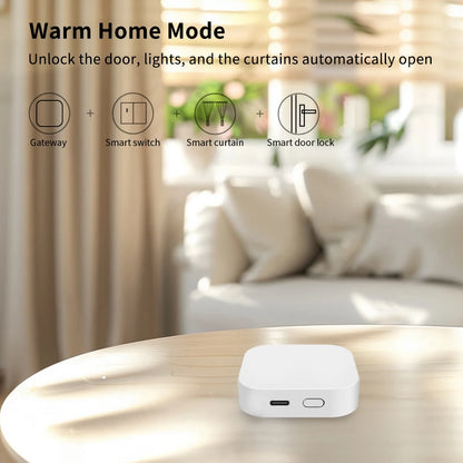 Lincukoo Tuya Zigbee/Bluetooth Gateway Smart Wireless Hub Gateway Connect 128 Zigbee Devices Multi-mode Gateway Home SmartLife