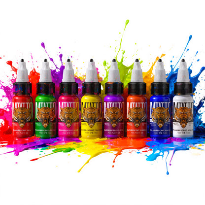 DM Fluorescent Tattoo Ink 15ml 1/8PCS Color Professional Beauty Paints Natural Plant Extract Pigment Body Painting Tattoo Ink