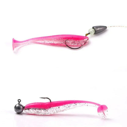 10pcs/Lot Fishing Lure T Tail Worm Soft Bait Jigging Wobblers Tackle Bass Pike Artificial Silicone Swimbait 55mm 70/90mm 120mm