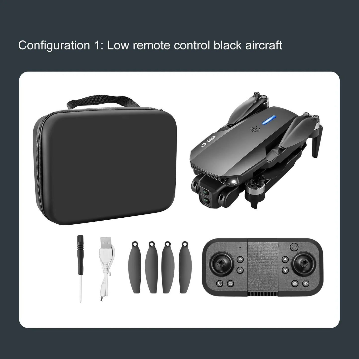 New E88 GT 4K Professional High-definition Drone Aerial Photography 12.5-inch Screen Remote Control Optical Flow Quadcopter Toys