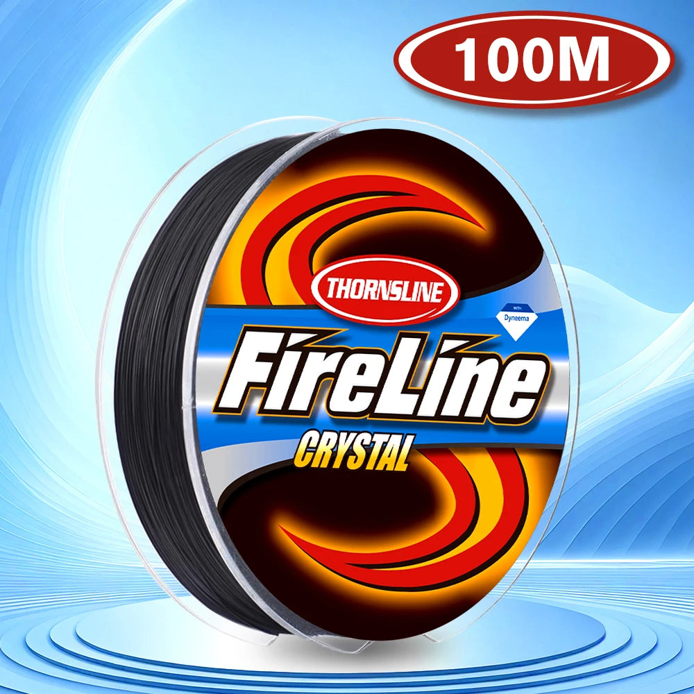 Thornsline Fireline Micro Fused Braid Line Single Strand 100M 200M 300M 500M Smooth Thin Abrasion Resistant Ice Fishing Line