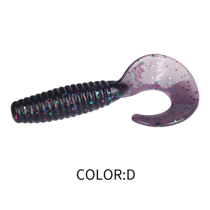 Supercontinent New Soft Bait Angry Spin 25mm 35mm 45mm Fishing Lures Plastic Silicone Worm Moggot Grub Lure Sinking Lures