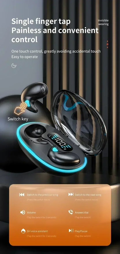 X55 True Wireless Earbuds – Bluetooth 5.0 HiFi Stereo Brusreducering Sport Gaming Sleep 350mAh Fodral Lila Svart Blå Vit Khaki
