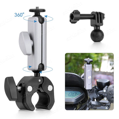 For Insta 360 X5 X4 X3 GO 3S Motorcycle Bicycle Clip Bracket for GoPro 13 12 11 DJI Action 6 Bike Selfie Stick Camera Accessory