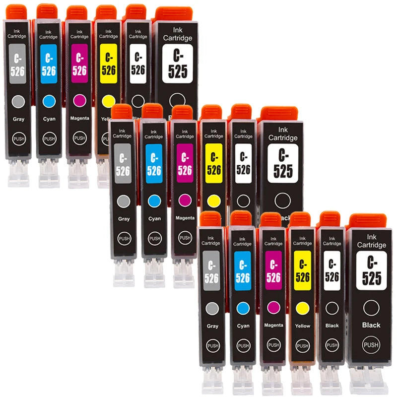 PGI525 PGI 525 CLI 526 Bläckpatroner för Canon Pixma-skrivare