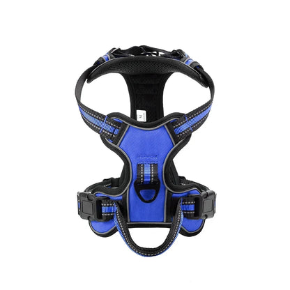 Justerbar Hundsele med Reflex – Andningsbar Oxford-väst, No-Pull, S–XL, 8 Färger