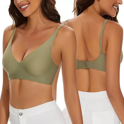 S-4XL Large Size Seamless High Quality Wireless Women's Underwear Small Breast Gathering Beautiful Back Sports Comfortable Bra