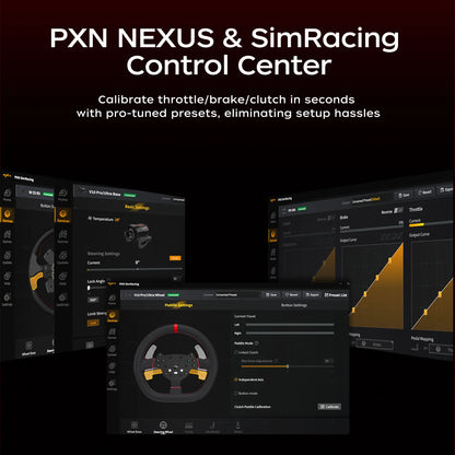 PXN V10 Ultra Direct Drive Wheel Kit, 3.2Nm Force Feedback Racing Wheel with Hall Effect Pedals, 4-Paddle Design, APP Enabled for PC/PS4/Xbox