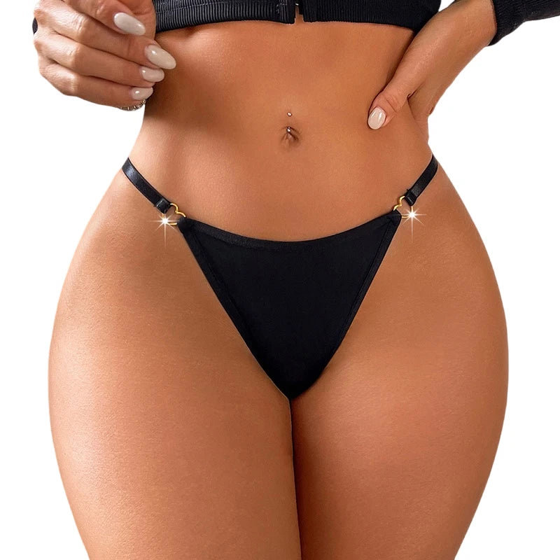 1pcs Fashion Heart Decor Sexy Women G-string Breathable Sexy Lingerie Erotic Elegant Female Underwear Hot Sale Lady Thongs