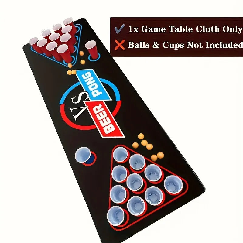 Beer Pong Game Table Runner Drinking Games for Adults Party and Drinking Game Nights Does Not Include Cup and Ping Pong Ball