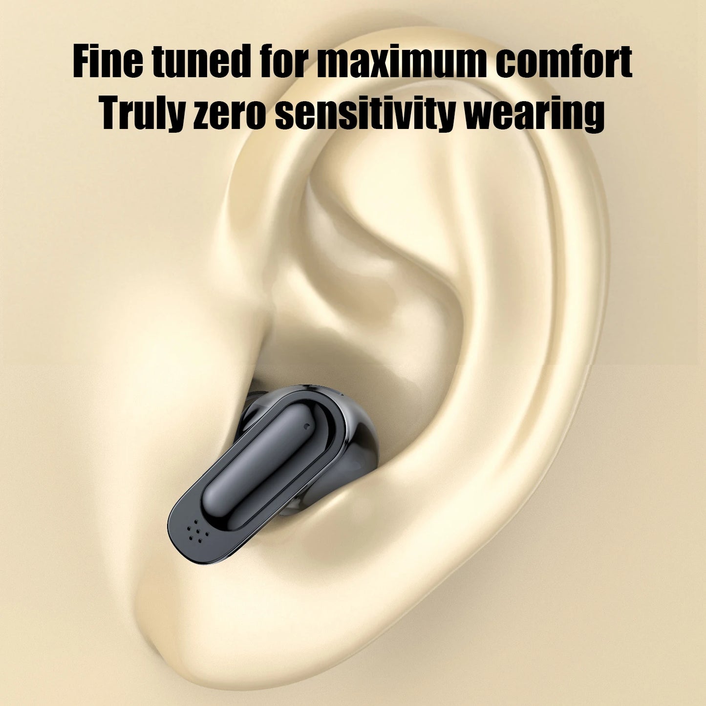 BOSECXT V11 True Wireless In-Ear Earbuds – Bluetooth 5.4 ANC ENC HiFi Stereo Touch-kontroll Mikrofon Laddningsfodral Svart