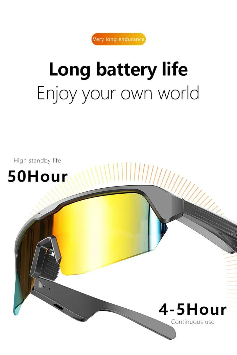 Cycling Running Bluetooth Smart Glasses Technology Audio Call Remote Headset Sunglasses Sports Driving Music Earbuds Headphones