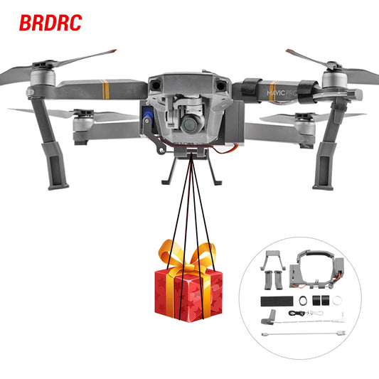 BRDRC Airdrop-system för DJI Mavic Pro/2/3 & Air 2/2S – 500g last, landningsställ