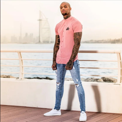 Denim Pant Men Jeans Vintage Pencil Pants High Waist Distressed Washed Hole Sheath Trousers Y2k Streetwear Casual 2026 Spring