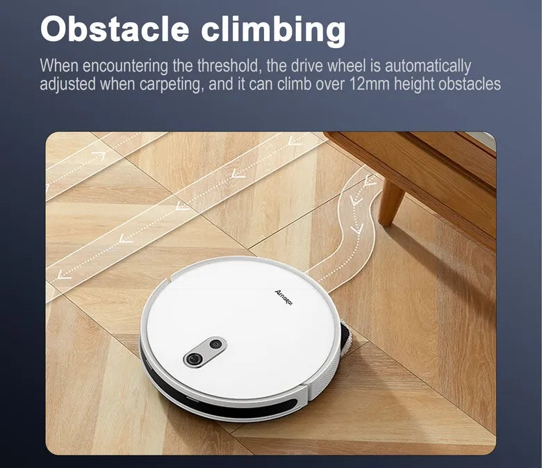 Arnagar S10 Robot Vacuum Cleaner Auto Empty Dust Collection Sweep Mop 12000Pa 5200mAh Low Noise APP Control for home cleanning
