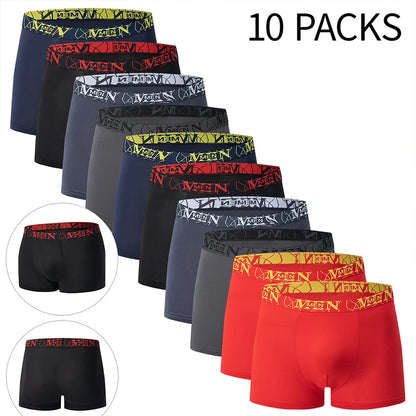 Herr Boxershorts 5/10-pack Svart Guldtryck – Bekäma Plus Size Sport & Strand, S–XXXL