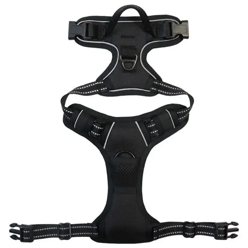 Reflexsele & Andningsbar Hundsele – Justerbar Väst för Små, Medelstora & Stora Hundar, S–XL