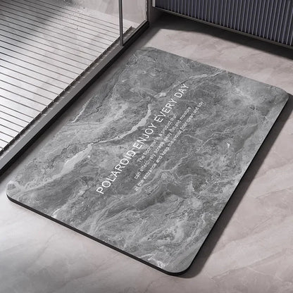 VIKAMA Premium Diatomaceous Earth Bathroom Mat - Absorbent Quick-Dry Anti-Slip Foot Rug for Shower Area Home Decor