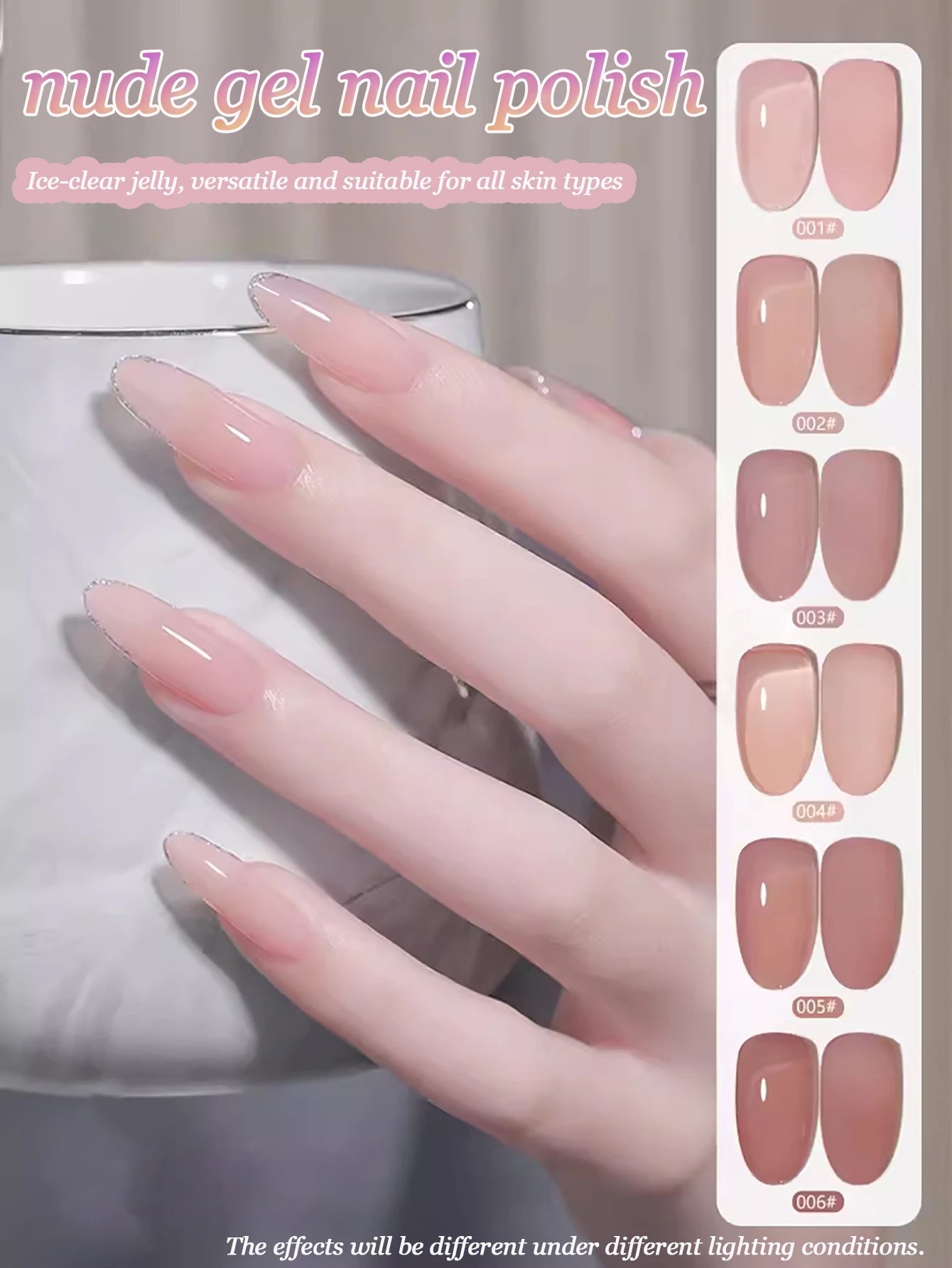 1-30pcs PSK Nude Pink Color Nail Art Ice Transparent Bare Color Nail Enamel 2026 New Net Red Popular White Gel Nail Polish