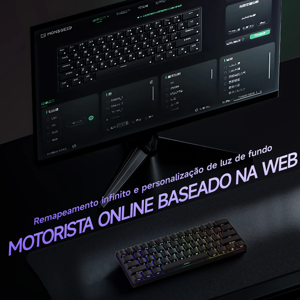 MonsGeek FUN60 Pro HE gamingtangentbord 60 % med magnetiska brytare