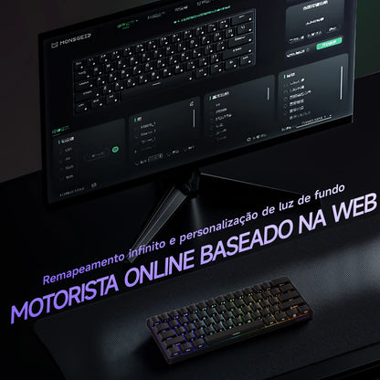 MonsGeek FUN60 Pro HE gamingtangentbord 60 % med magnetiska brytare