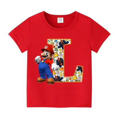 Barn T-shirt 100% Bomull – Tecknat Tryck Kortärm Unisex Casual Storlek 100–160cm