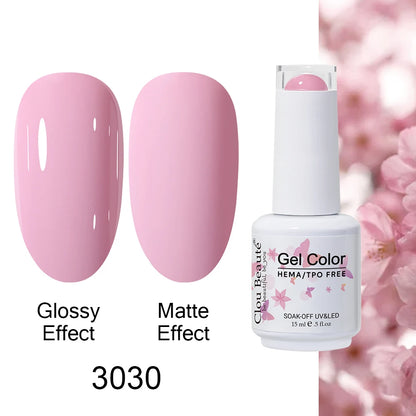 Clou Beaute Gel Nail Polish Neon Brown Royal Blue Red Green Pastal Nude Nail Art Varnishes Gel Lacquer Top Coat UV Gel Nail
