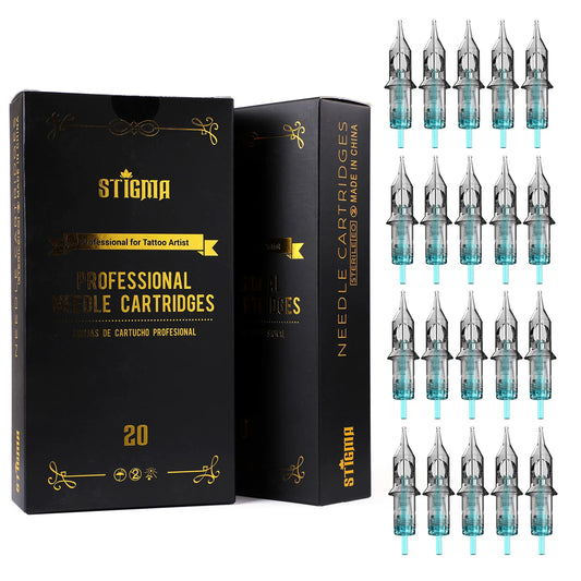 Stigma Kassett-tatueringsnålar 20-pack – RL/RS/RM/CF/OF Engångs Steriliserade 0,30–0,35 mm 2026