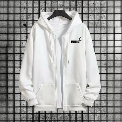 New in Women Tracksuit Trend Printing Hooded Sweatshirts Pants 2Pcs Set Casual Zipper Overcoat Suit Daily Clothing Autumn Winter