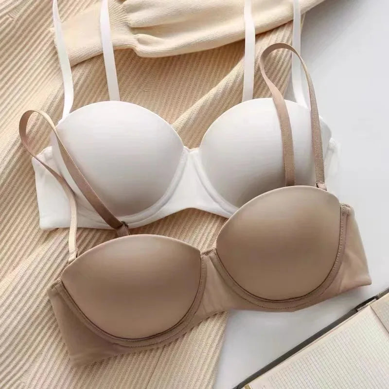 Seamless Push-Up Bras For Women 1/2 Cup Padded Support Soft Underwire Bralette Comfort Fixed Cup Underwear Sexy Lingerie S-XL