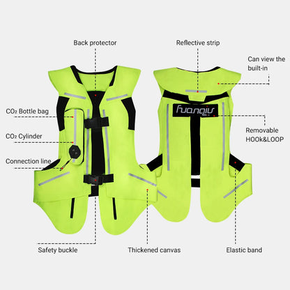Motorcycle Airbag Vest Motorcycle Jacket Safty Life Jacket Moto Air Bag Vest Motocross Riding CE Airbag Reflective Safety Vest