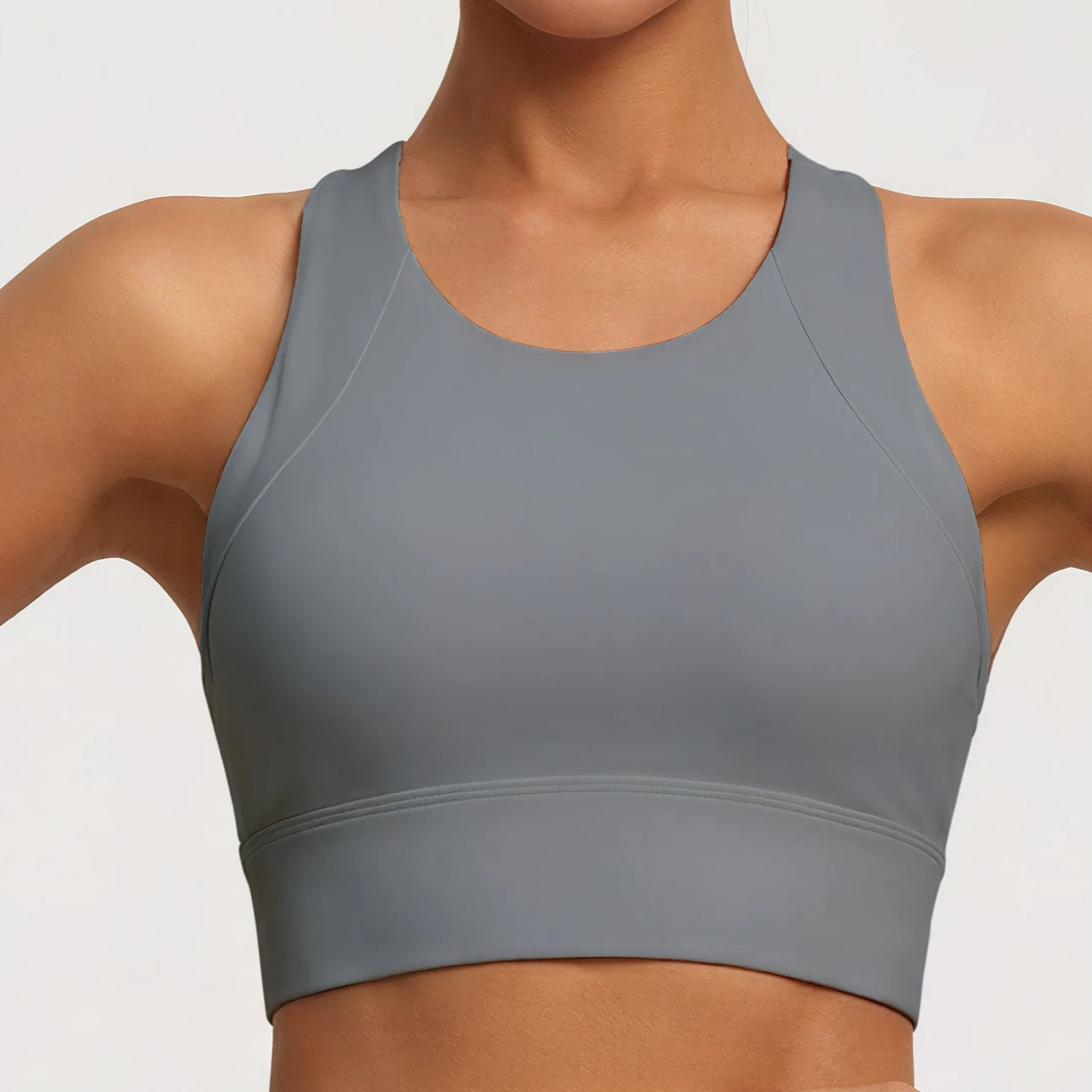 Dam Sport-BH Yoga Linne – Halterneck Inbyggda Kuddar Högintensiv StötDämpning Tennis, 5 Färger S–XXL