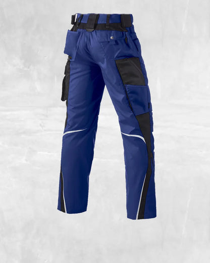 Men's Work Pants with Multi Pockets Two Tone Construction Pants with Reflective Stripes Cargo Pants Zipper Front Work Wear Pants