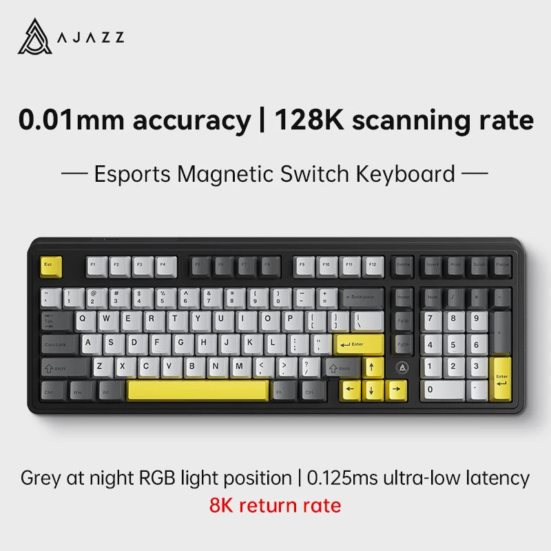 AJAZZ AK980 mekaniskt USB-tangentbord med 98 tangenter, RGB och hot-swap