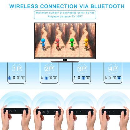 Nintendo Wii Trådlös Handkontroll 2-i-1 – Med/Utan MotionPlus, Silikonskål, Bluetooth, Wii/Wii U/Wii Mini