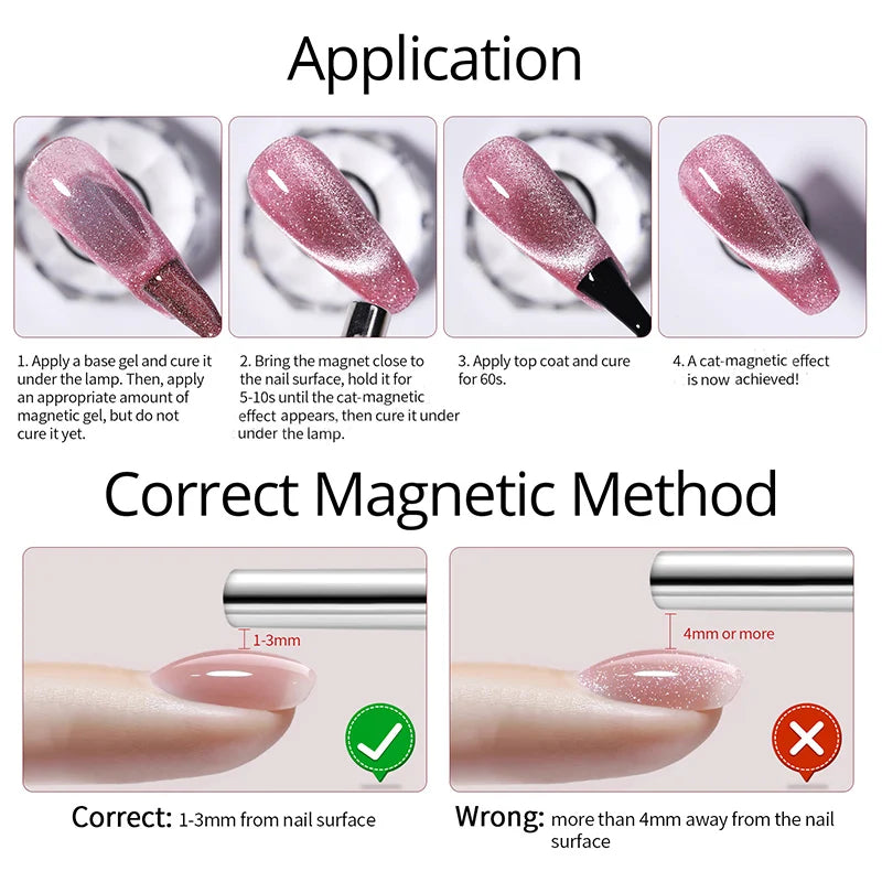 UR SUGAR 15ml Cat Magnetic Gel Nail Polish 30 Colors Semi Permanent Magnetic Gel UV/LED Soak Off Painting Vanrish Design