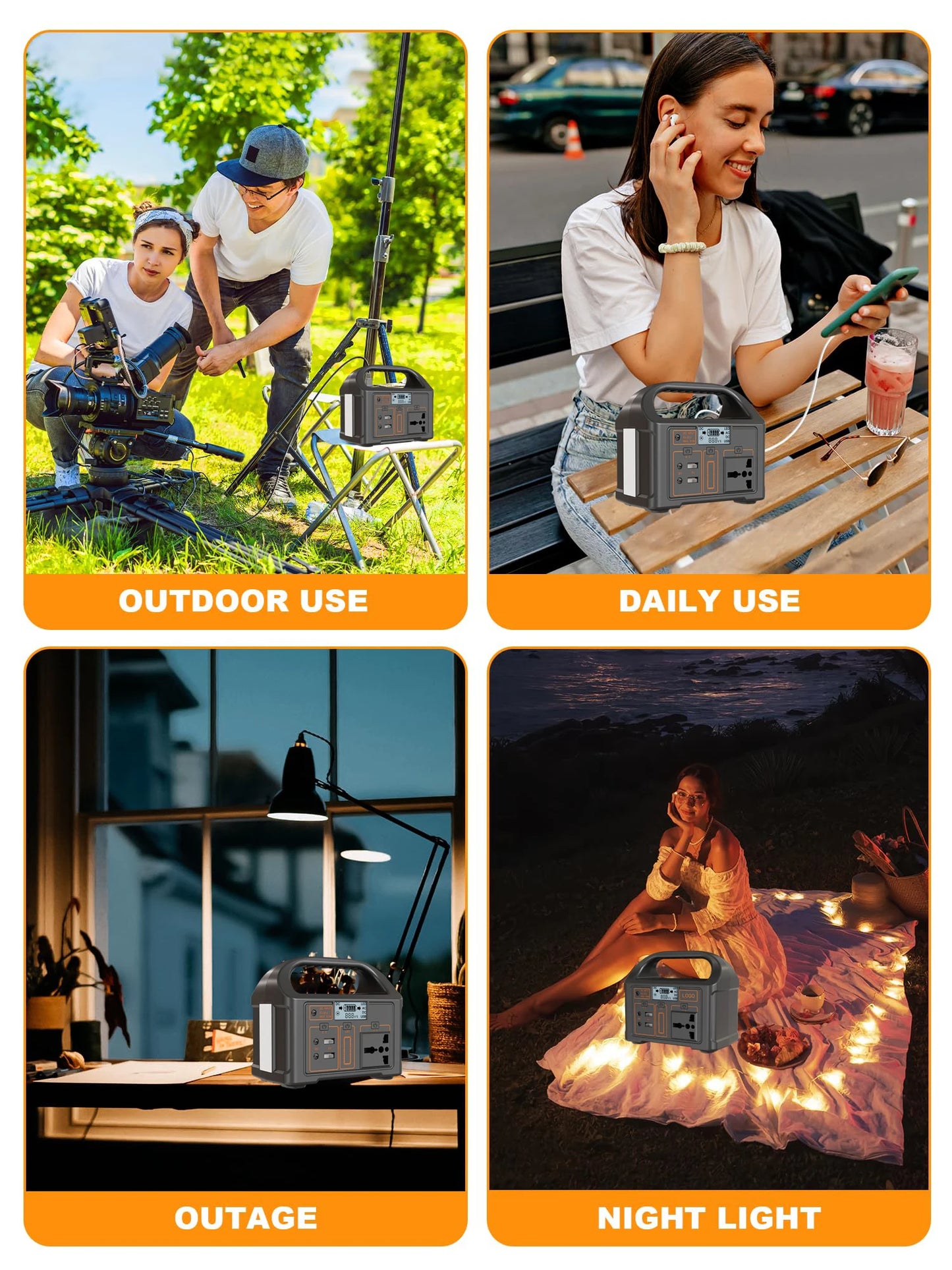 Gaiaray 100W All-in-one Power Station AC 220V Solar Generator   76.8Wh LiFePO4 Battery Emergency Portable Power Plant LED Light UPS Backup Power Bank For Outdoor Camping Travel Fishing Tool