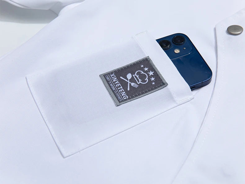 Catering Cooking White Shirt Restaurant Kitchen Chef T-shirt Baker Work Uniform Waiter Hotel Clothes Cook Jacket Cafe Overalls