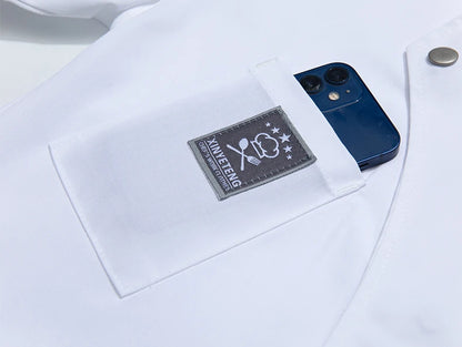 Catering Cooking White Shirt Restaurant Kitchen Chef T-shirt Baker Work Uniform Waiter Hotel Clothes Cook Jacket Cafe Overalls