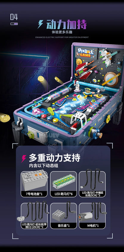 IN STOCK 60526 MOC Idea Game Machine Pinball Table Building Blocks Bricks Model Assembling DIY Toys for Boys Christmas Gift Set